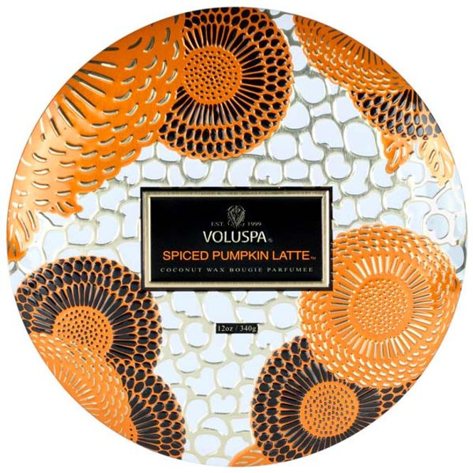 Hovedbilde SPICED PUMPKIN LATTE SEASONAL 3 WICK TIN CANDLE